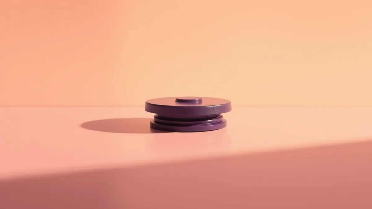 Godemichet à ventouse fixé sur une surface lisse, prêt pour un usage mains libres